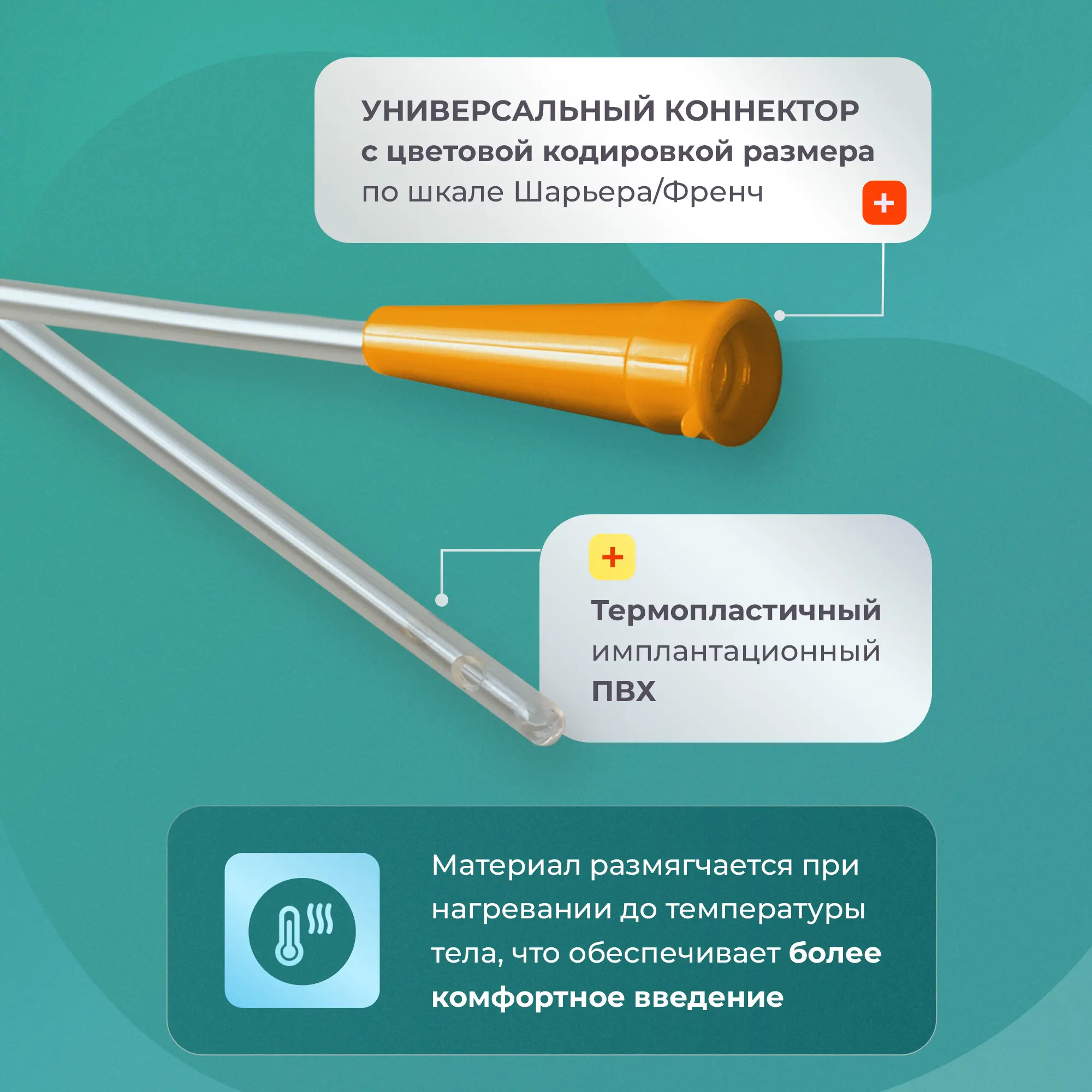 Катетер Нелатона урологический Apexmed мужской, Сh/Fr 16, 10 шт, уретральный