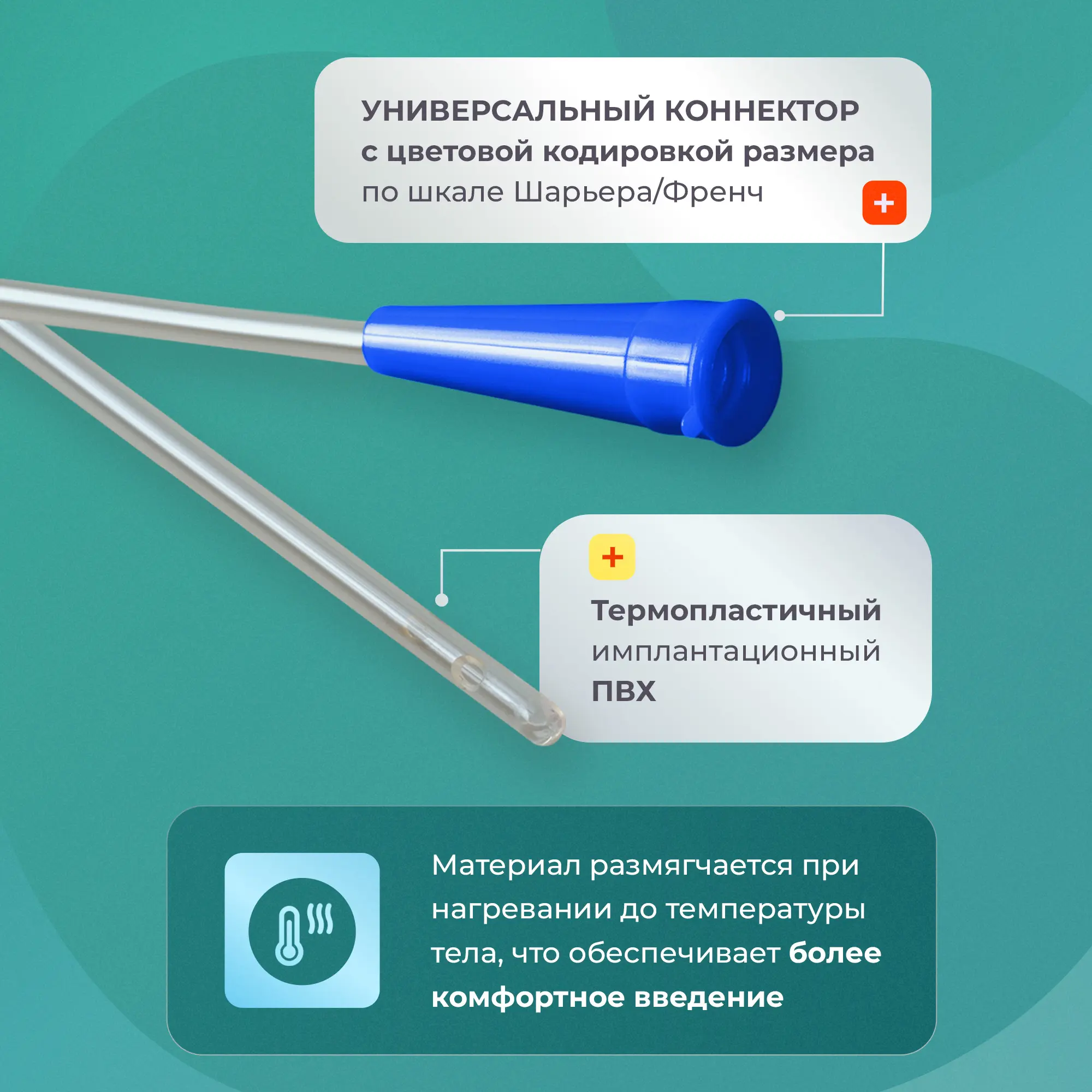 Катетер Нелатона урологический Apexmed мужской, Сh/Fr 8, 80 шт, уретральный